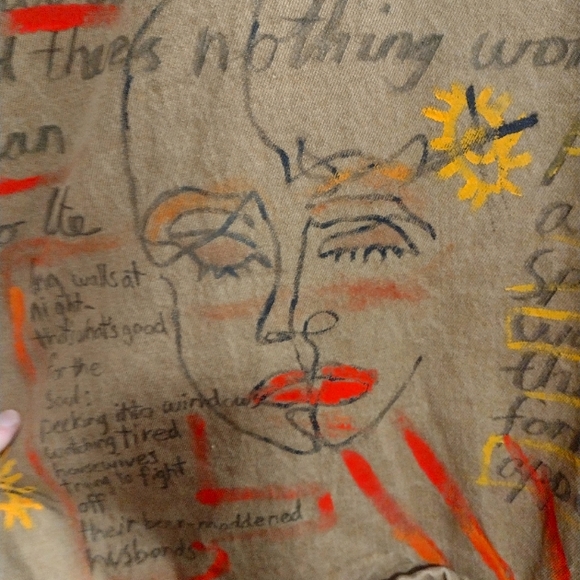 Men's  Custom Hand Painted/ Graffiti Prison Issued Jacket - Picture 6 of 12